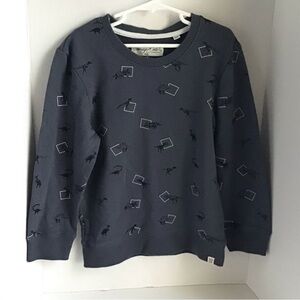 Boys Sovereign Codes LA Bryson Dinosaur Crewneck Sweatshirt Size 7 Grey/Black